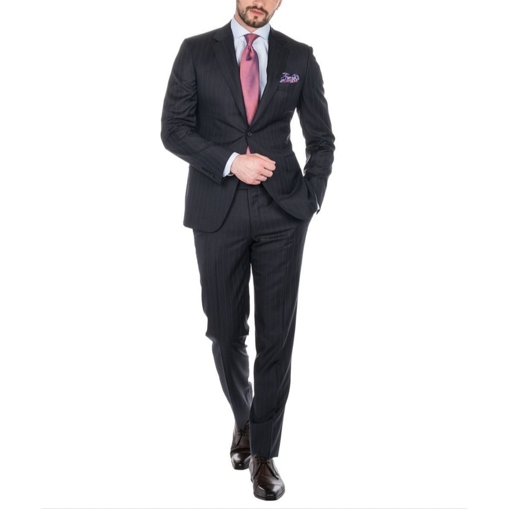 CANALI Navy Pinstripe Suit